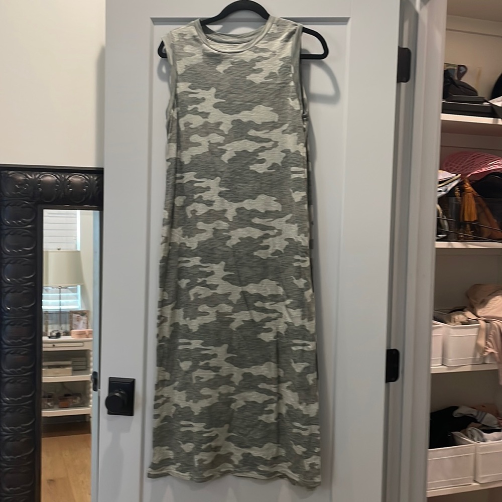 Maxi dress in camouflage